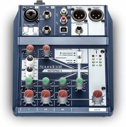 Soundcraft Notepad 5 5 Kanal Analog USB Mixer