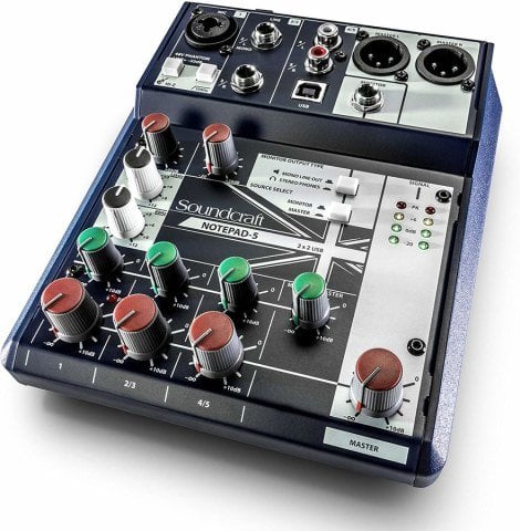 Soundcraft Notepad 5 5 Kanal Analog USB Mixer