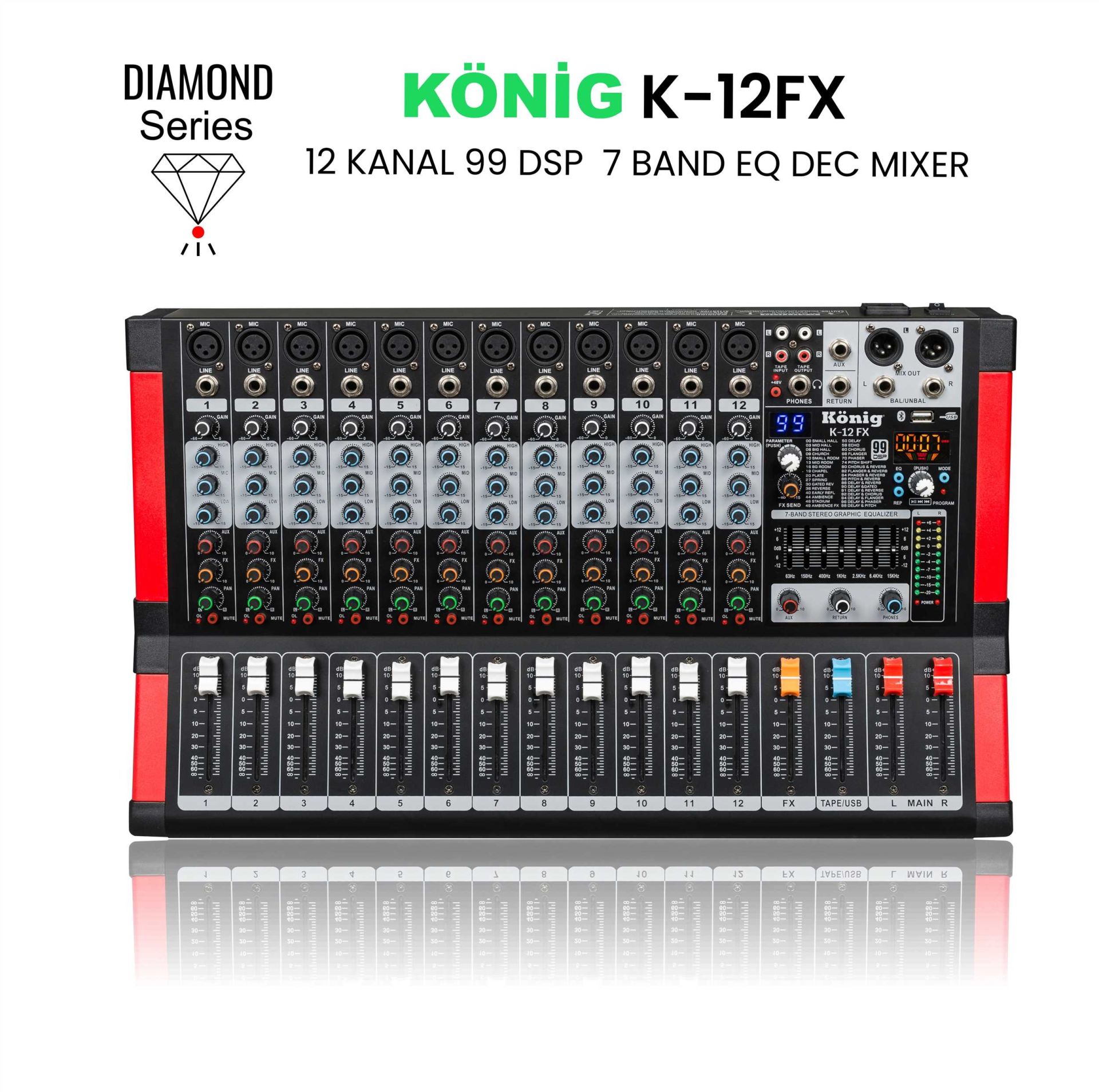 KÖNİG K-12 FX DEC MİXER (DIAMOND)