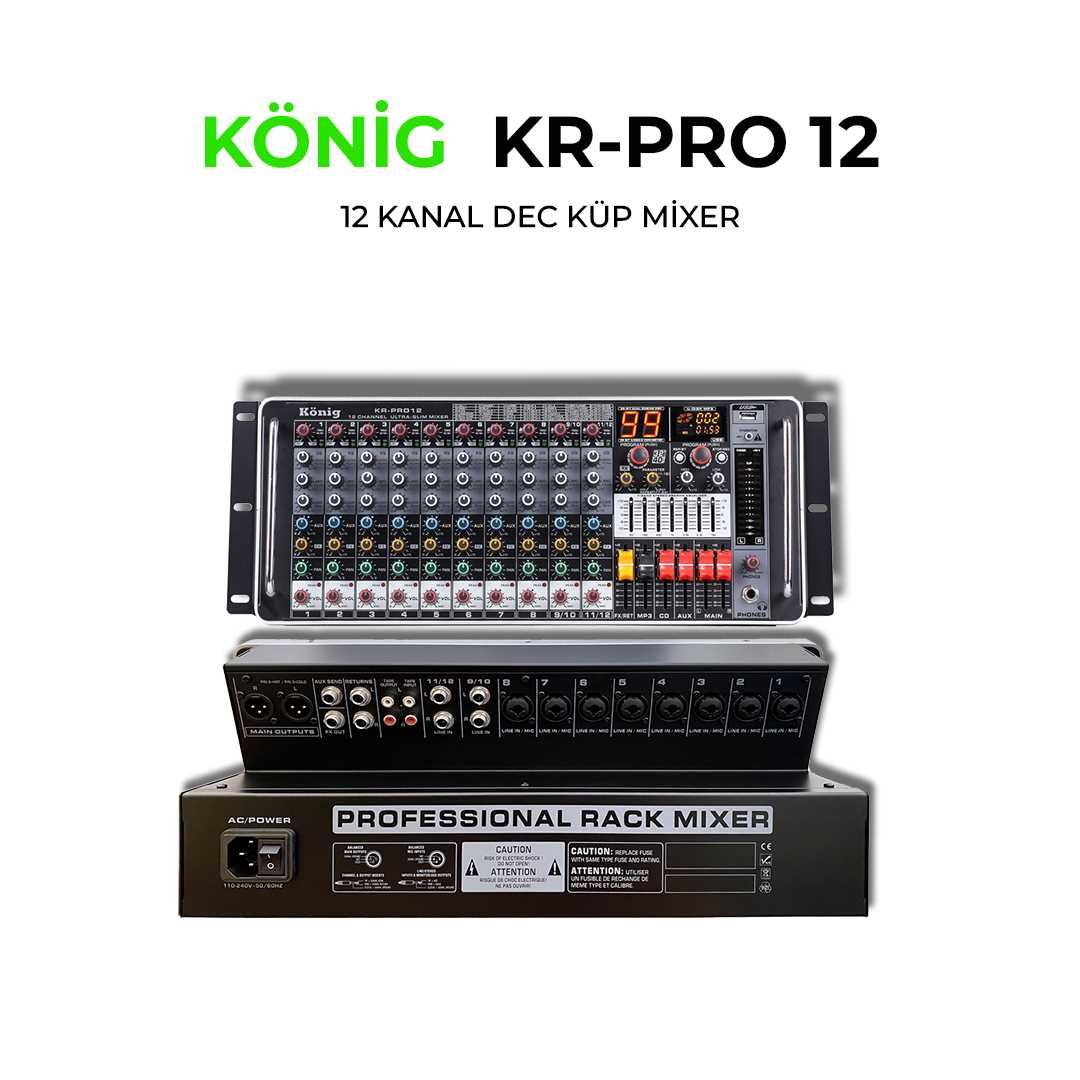 KÖNİG KR-PRO 12 12 KANAL DEC KÜP MİXER